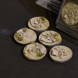 Gamers Grass - Battle Ready Arid Steppe Bases, Round 40mm (x5) - Gamers Grass