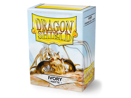 Dragon Shield Matte Ivory - 100 Standard Size Sleeves - Arcane Tinmen