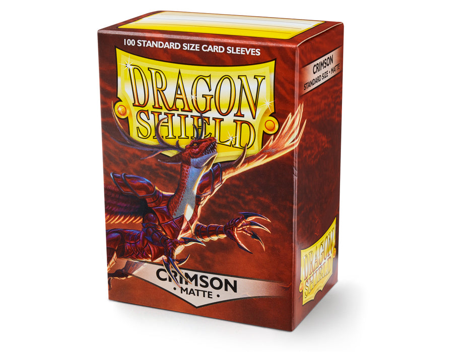 Dragon Shield Matte Crimson - 100 Standard Size Sleeves - Arcane Tinmen
