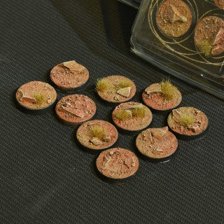 Gamers Grass - Battle Ready Badlands Bases, Round 25mm (x10) - Gamers Grass