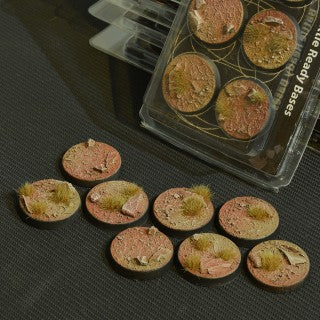 Gamers Grass - Battle Ready Badlands Bases, Round 32mm (x8) - Gamers Grass