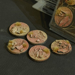 Gamers Grass - Battle Ready Badlands Bases, Round 40mm (x5) - Gamers Grass
