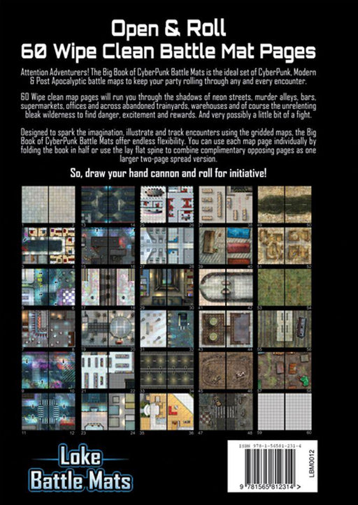 Big Book of Cyberpunk Battle Mats - A4 (12x9") - Loke Battlemats