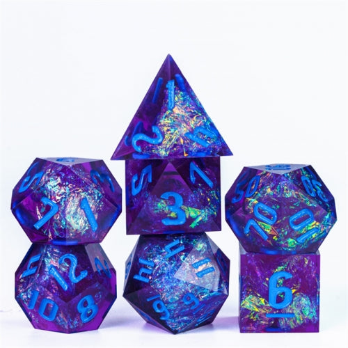 Intergalactic Wonder - Candy Glitter Paper Dice - RPG Dice Set - Udixi Dice
