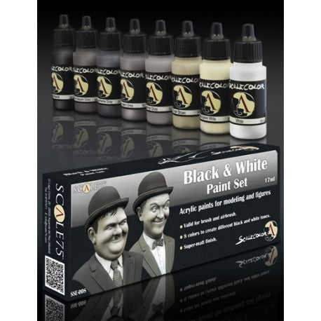 Black & White Paint Set - Scale75 - Scale75 Hobbies and Games