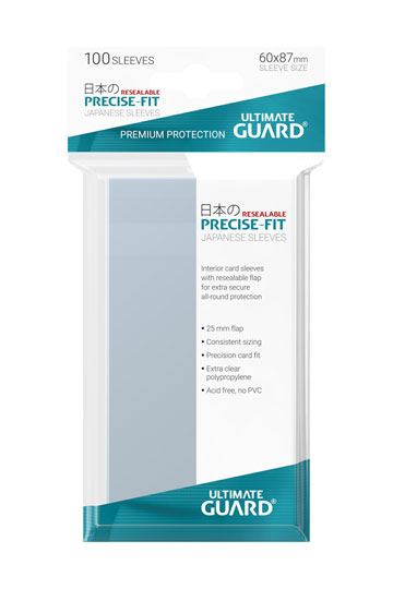Ultimate Guard Precise-Fit Sleeves Resealable Japanese Size (100) - Ultimate Guard