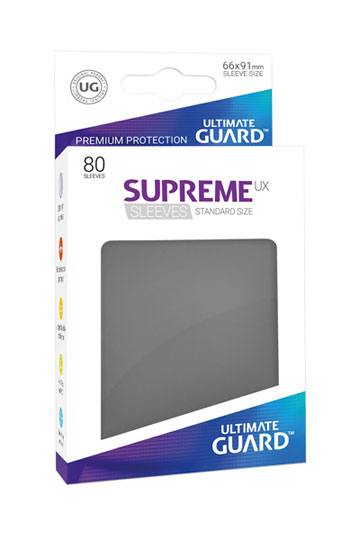 Ultimate Guard Supreme UX Sleeves Standard Size Dark Grey (80) - Ultimate Guard