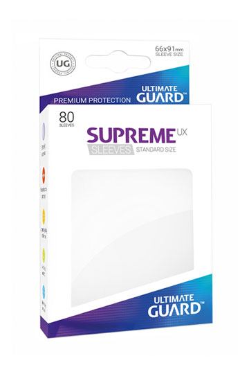 Ultimate Guard Supreme UX Sleeves Standard Size White (80) - Ultimate Guard