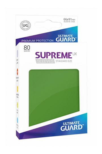 Ultimate Guard Supreme UX Sleeves Standard Size Green (80) - Ultimate Guard