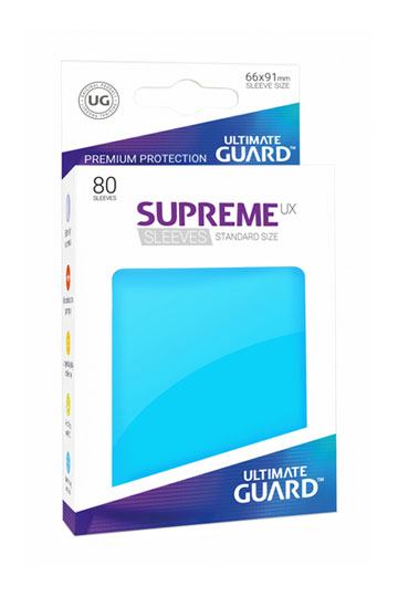 Ultimate Guard Supreme UX Sleeves Standard Size Light Blue (80) - Ultimate Guard