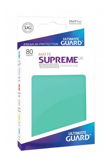 Ultimate Guard Supreme UX Sleeves Standard Size Matte Turquoise (80) - Ultimate Guard