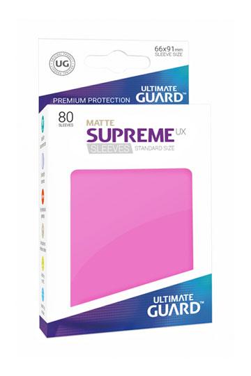 Ultimate Guard Supreme UX Sleeves Standard Size Matte Pink (80) - Ultimate Guard