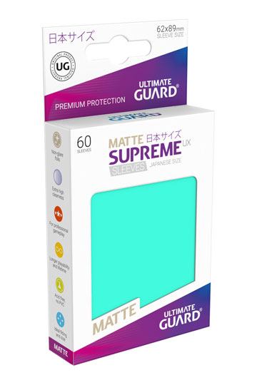 Ultimate Guard Supreme UX Sleeves Japanese Size Matte Turquoise (60) - Ultimate Guard