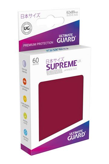 Ultimate Guard Supreme UX Sleeves Japanese Size Burgundy (60) - Ultimate Guard