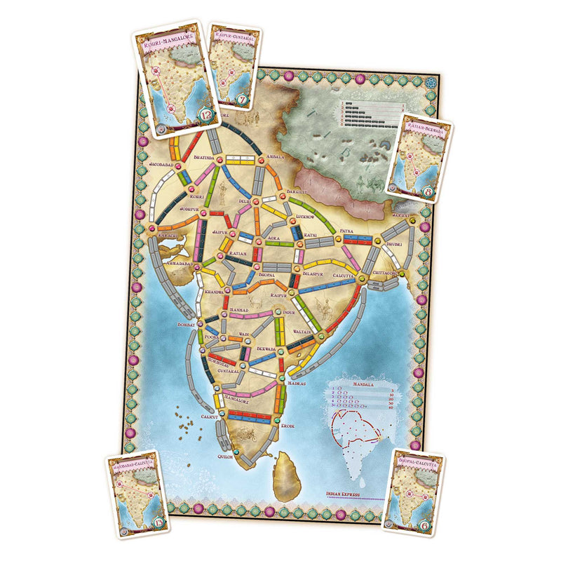Ticket To Ride India Map Collection - Days of Wonder