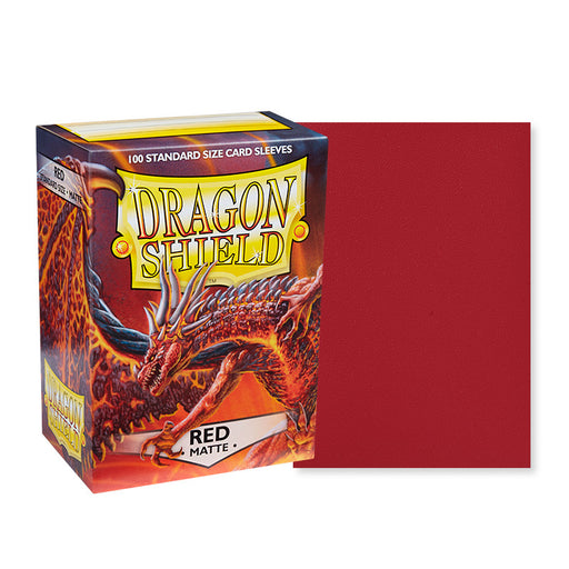 Dragon Shield Red - Matte Sleeves - Standard Size (100) - Arcane Tinmen