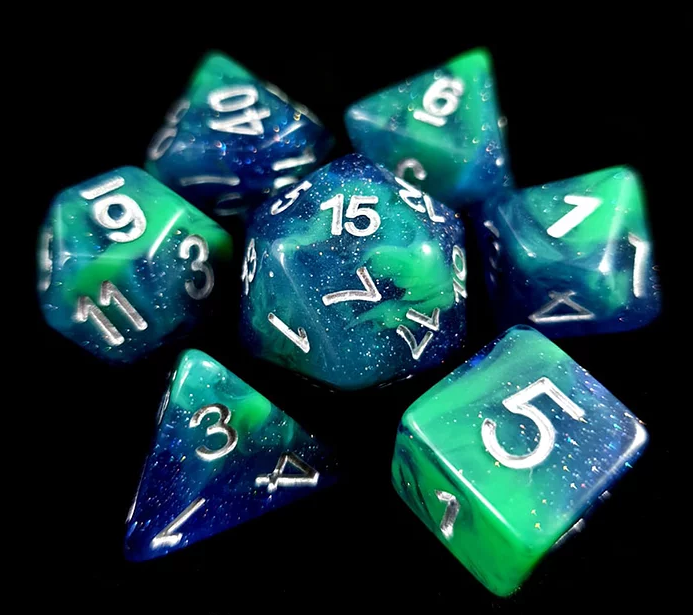Set of 7 'Viking Saga' Draugr RPG Dice - Lindorm Dice
