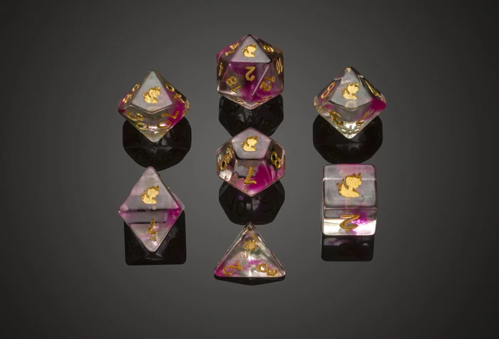 Set of 7 'Spirit Of' Fae RPG Dice - Critit