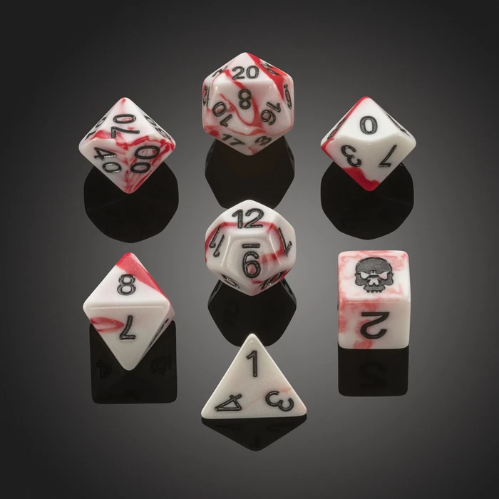 Set of 7 'Deadly Flora & Fauna' Fly Agaric RPG Dice - Critit