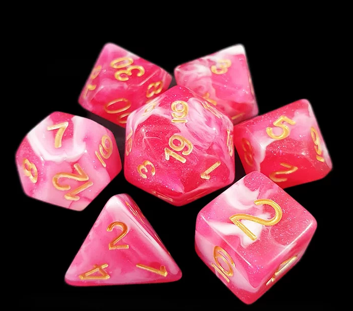 Set of 7 'Viking Saga' Frej RPG Dice - Lindorm Dice