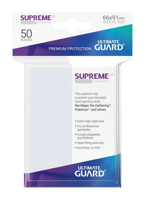 Ultimate Guard Supreme UX Sleeves Standard Size Frosted (50) - Ultimate Guard