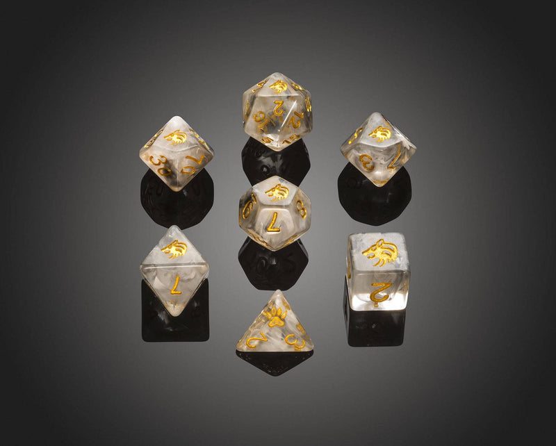 Set of 7 'Spirit Of' Wolf RPG Dice - Critit