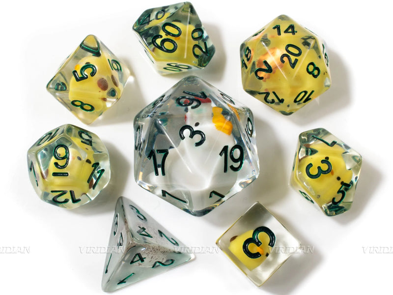 Chicken Family - UDIXI Entombed Poly Dice set