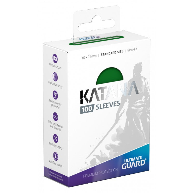 Ultimate Guard Katana Sleeves Standard Size Green (100) - Ultimate Guard