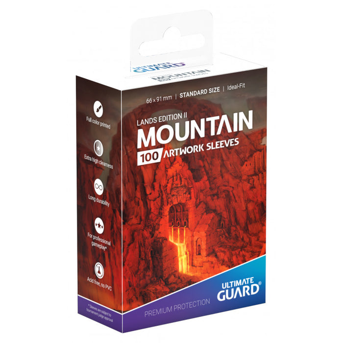 Ultimate Guard Lands Edition II Standard Size Sleeves Mountain - Ultimate Guard