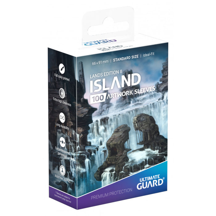 Ultimate Guard Lands Edition II Standard Size Sleeves Island - Ultimate Guard