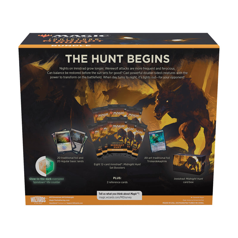 Magic: The Gathering Innistrad Midnight Hunt Realms Bundle | 8 Set Boosters (96 Magic Cards) + Accessories - Wizards Of The Coast