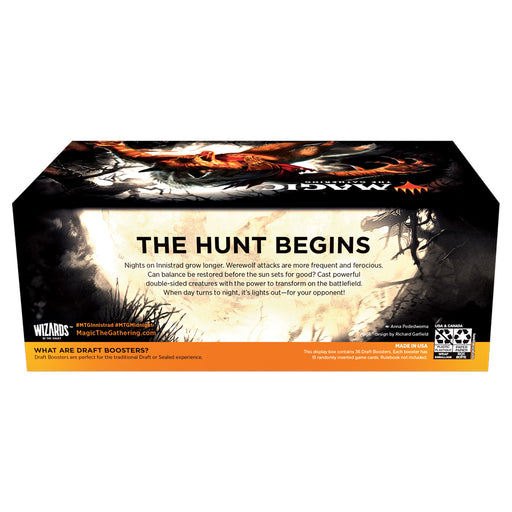 Magic: The Gathering Innistrad Midnight Hunt Draft Booster Box | 36 Packs (540 Magic Cards) - Wizards Of The Coast