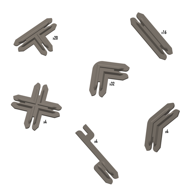 Battle Systems Plastic Terrain Clips - Brown - Battle Systems