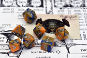Set of 7 'Deadly Flora & Fauna' Pufferfish RPG Dice - Critit