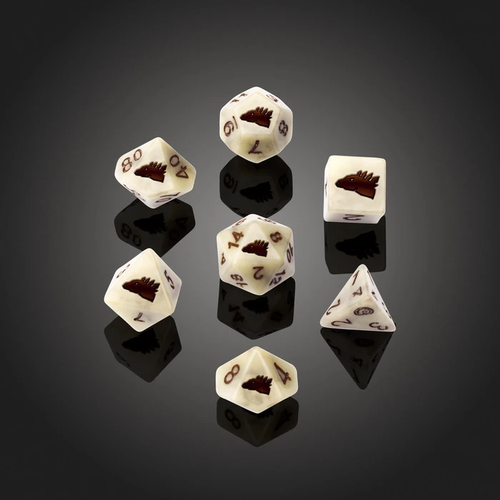 Set of 7 'Spirit Of' Stegosaurus RPG Dice - Critit
