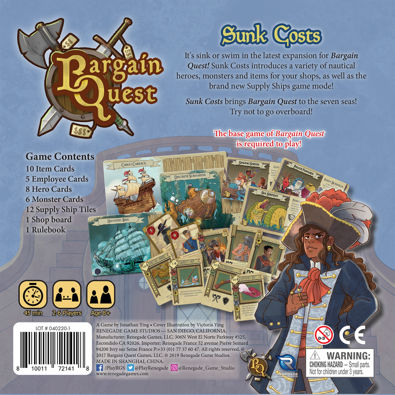 Bargain Quest: Sunk Cost Expansion - Renegade Games Studios