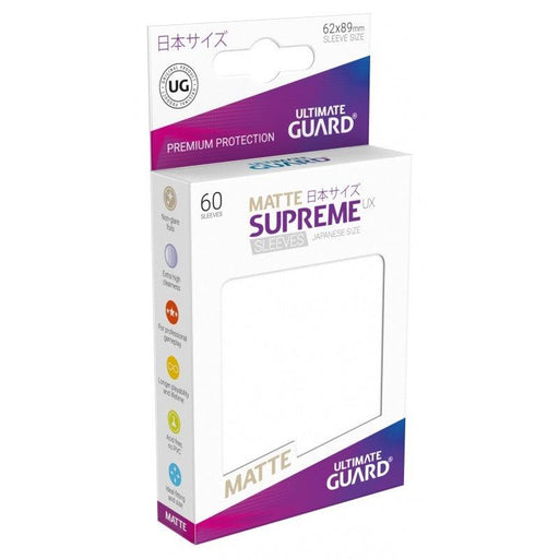 Ultimate Guard Supreme UX Sleeves Japanese Size Matte White (60) - Ultimate Guard