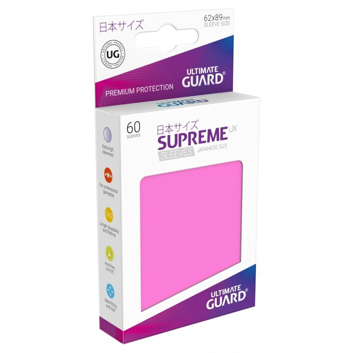Ultimate Guard Supreme UX Sleeves Japanese Size Pink (60) - Ultimate Guard