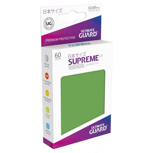 Ultimate Guard Supreme UX Sleeves Japanese Size Green (60) - Ultimate Guard