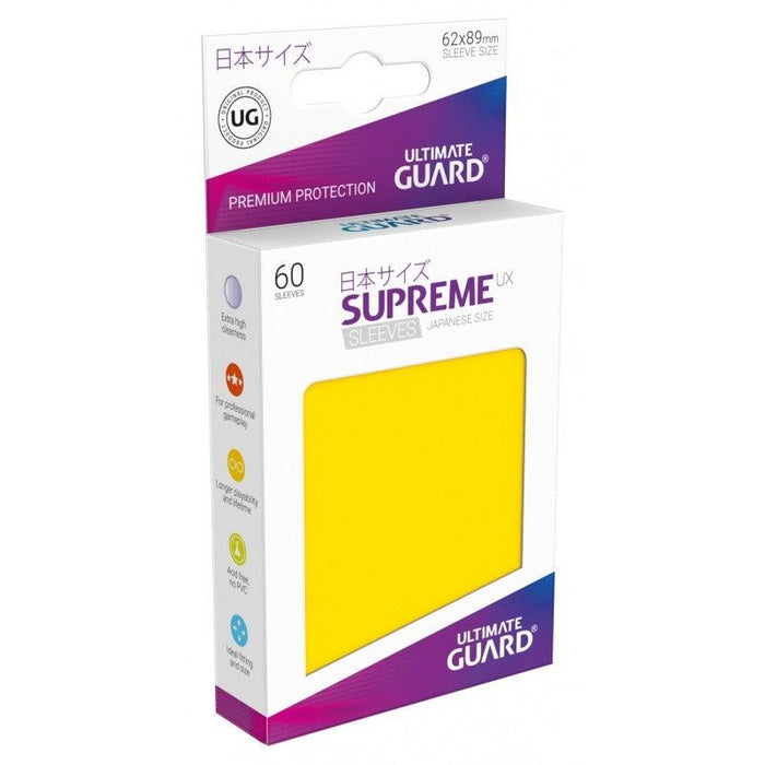 Ultimate Guard Supreme UX Sleeves Japanese Size Yellow (60) - Ultimate Guard