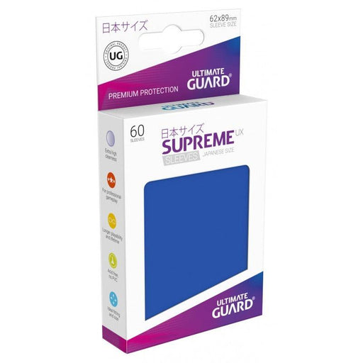 Ultimate Guard Supreme UX Sleeves Japanese Size Blue (60) - Ultimate Guard