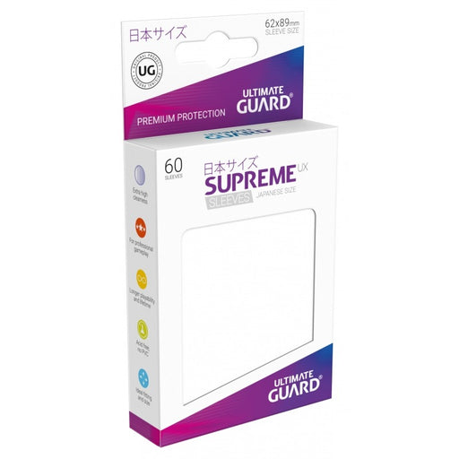 Ultimate Guard Supreme UX Sleeves Japanese Size White (60) - Ultimate Guard