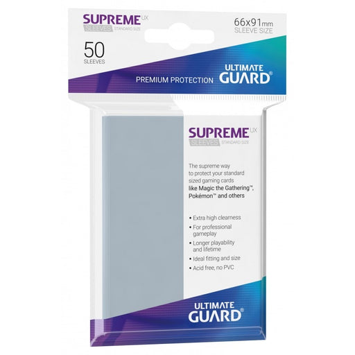 Ultimate Guard Supreme UX Sleeves Standard Size Transparent (50) - Ultimate Guard