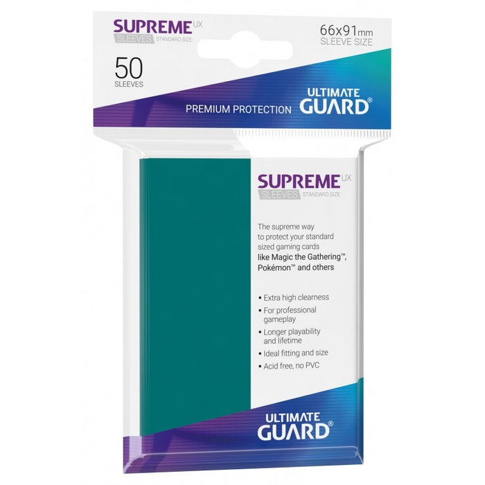 Ultimate Guard Supreme UX Sleeves Standard Size Petrol (50) - Ultimate Guard