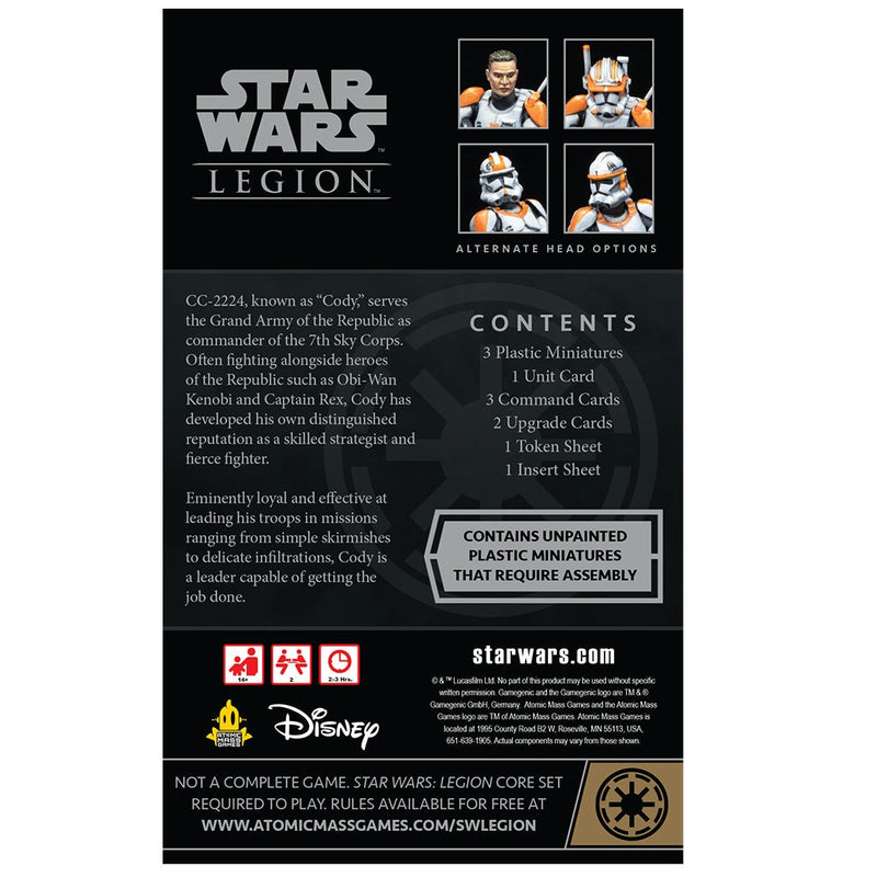 Clone Commander Cody - Commander Expansion - Star Wars Legion - Atomic Mass Games