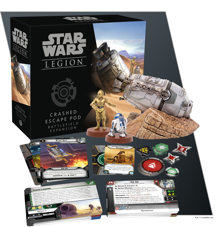 Star Wars Legion Crashed Escape Pod Battlefield Expansion - Fantasy Flight Games