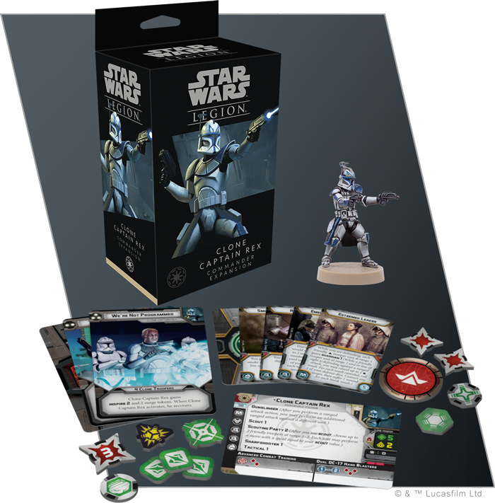 Star Wars Legion Clone Captain Rex Commander Expansion - Atomic Mass Games