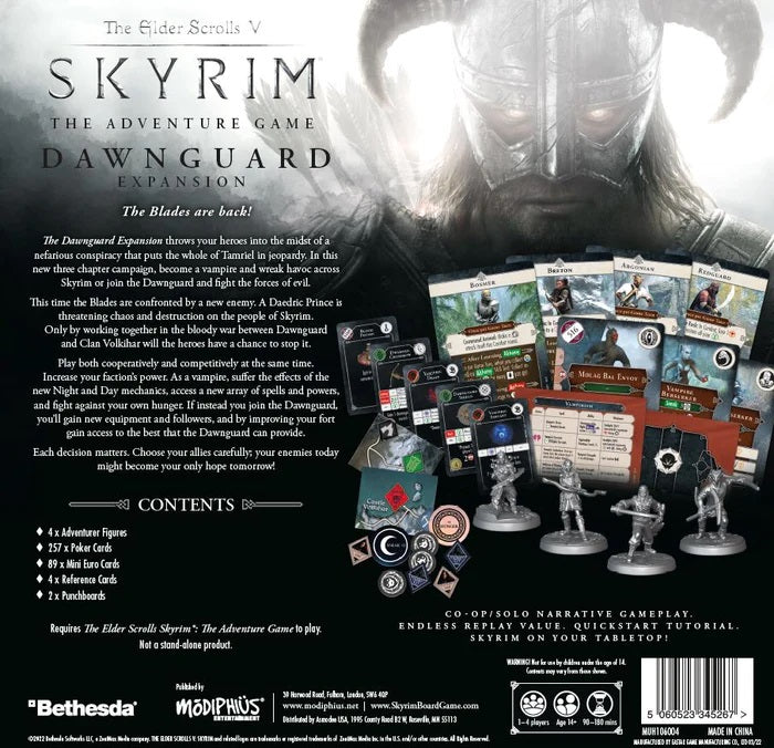 The Elder Scrolls: Skyrim - Adventure Board Game - Dawnguard Expansion - Modiphius