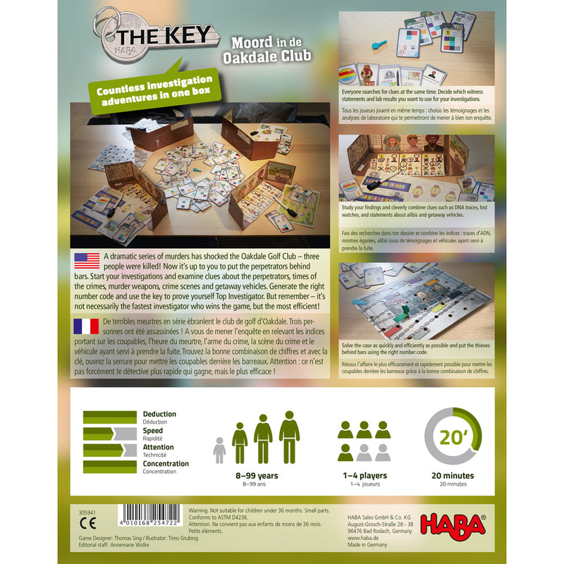 The Key - Murder at the Oakdale Club - HABA