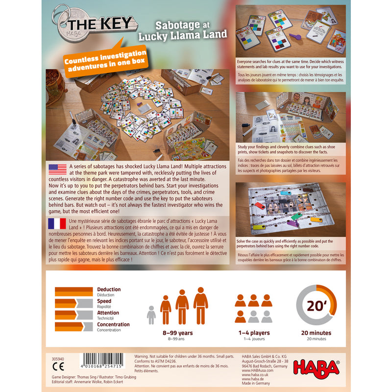 The Key – Sabotage at Lucky Llama Land - HABA